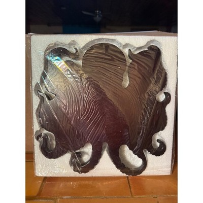 Large Octopus Wall Decor Nautical Beach House Coastal Hanging Art Dark Brown 11''