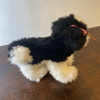 Douglas Cuddle Toys Poofy Shih-tzu Peluche Cane Bianco e Nero Usato in Douglas Cuddle Toys Poofy Shih-tzu Peluche Cane Bianco e Nero Usato in