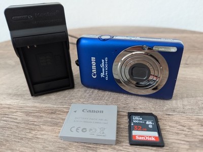 Canon PowerShot ELPH 100 HS Digital Camera Blue 12.1MP Bundle