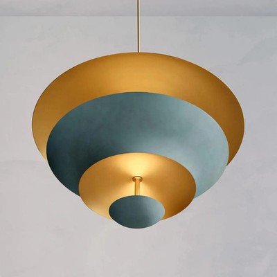 Italian Sputnik light fixture vintage Art Decor Disc Dome Chandelier Fixture