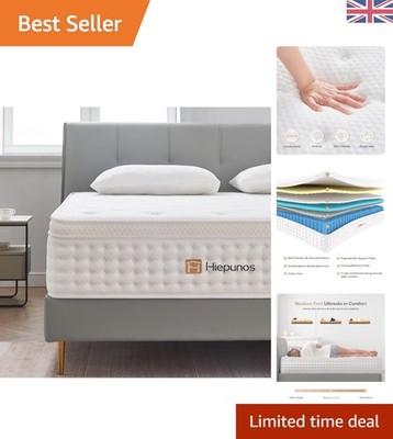 Beste Einzelmatratze 10,2 Zoll Hybrid Memory Foam & Taschenfederkernbett | Ortho...