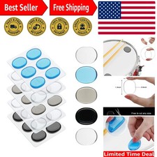 30 Pieces Drum Gels Silicone Gel Pads Soft Drum for Cymbals Tone ControlTrans...