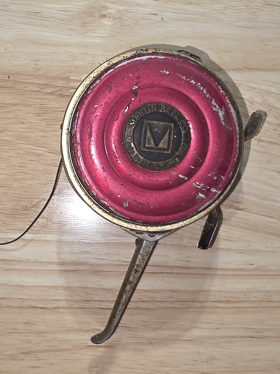マーチン 49A フライリール Vintage Martin Mohawk 49A Automatic Fly Fishing Reel - Ruby Red