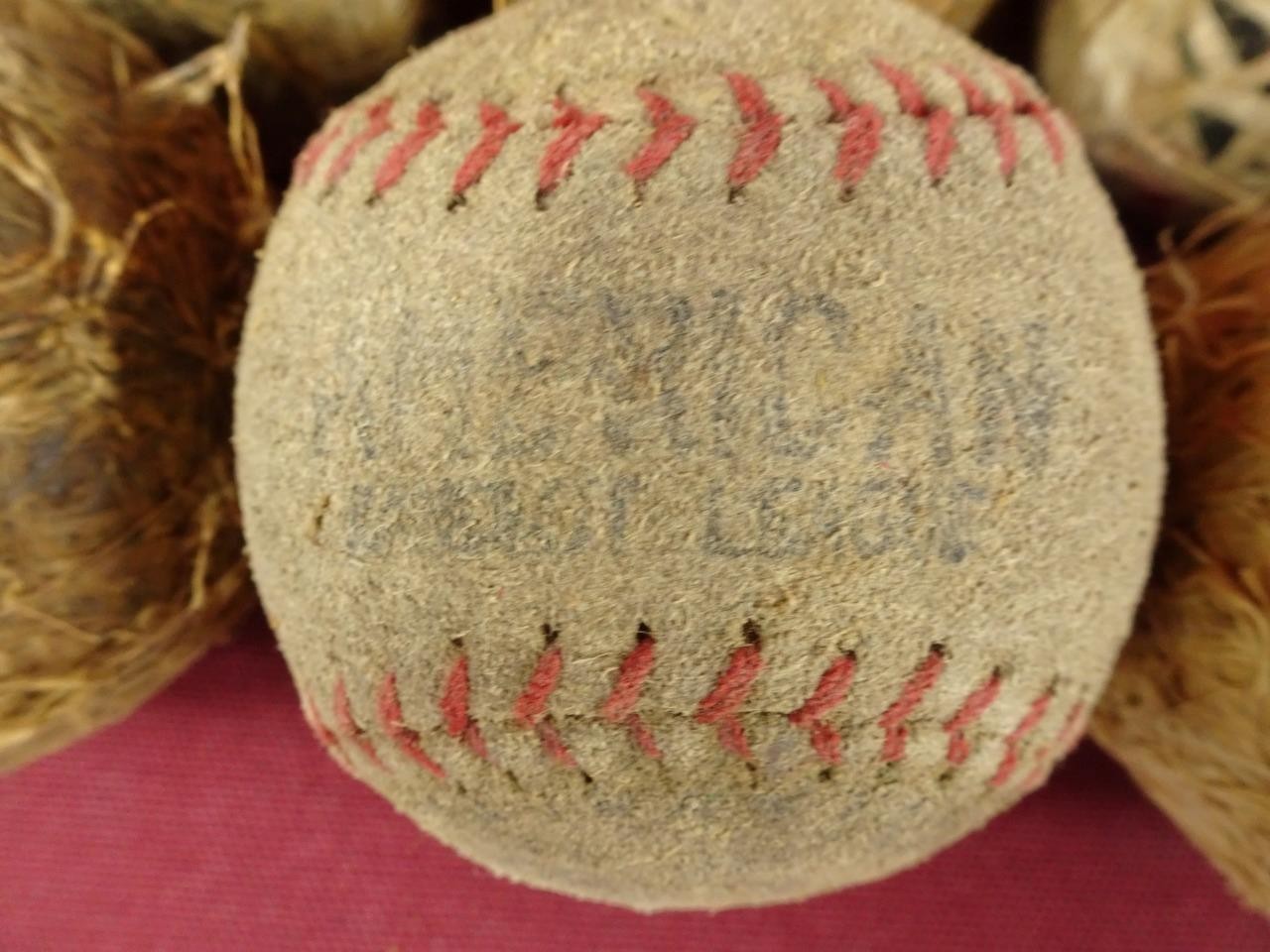 12 Vintage Folk Art CARNIVAL Amusement Park Knockdown Ball Toss Game BASEBALLS