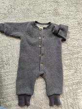Hessnatur Wollwalk 74/80 Grau