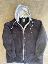 Dickies Hooded Insulated Black Work Jacket Lined Men's Medium
