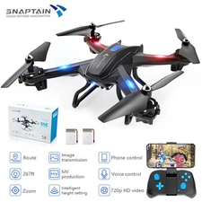 SNAPTAIN WiFi FPV Drone 2K UHD Camera Voice & Gesture Control RC Quadcopter