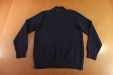J Crew CrewCuts Boys Size XXL 14-15 Navy Heritage Cotton 1/4 Zip Sweater NWT
