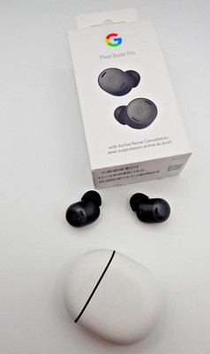Google Pixel Buds Pro schwarz. Case, OVP, 2 x Ohrhörer, Bedienungsanleitung