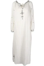 ISABEL MARANT ETOILE WHITE COTTON MAXI DRESS FR 36 UK 8