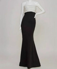 City Studios Women's Black Back-Bow Contrast Mermaid Gown Dress Juniors Sz 13/14