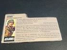 gi joe lot File Card 1986 Hawk Great Condition Clean Card