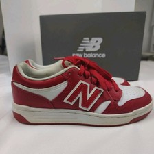 Youth New Balance 480 Sz 4.5 Red White GSB480HR Big Kids Boys W/ Original Box