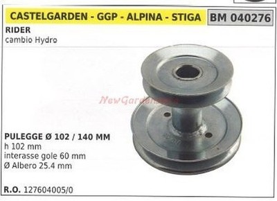 Flaschenzug für Aufsitzmäher Rasenmäher Rider Cambio Hydro Ggp 040276Puleggia