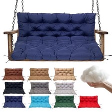 Swing Cushions for Outdoor 2-3 Seater Waterproof Porch Bench Cushion with Bac...