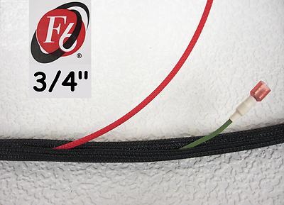 3/4'' Flexo F6 Braided Cable Sleeving Wrap, Split Loom, Techflex F6N0.75BK