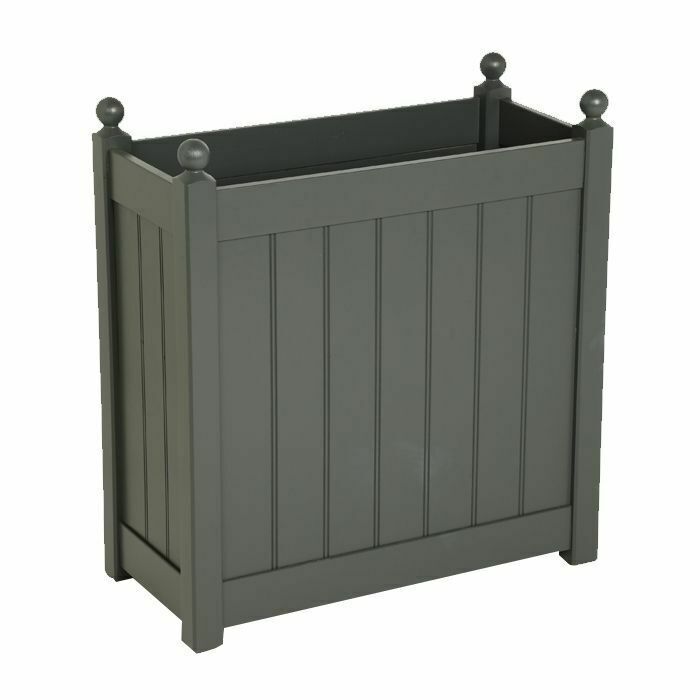 AFK Classic Tall Outdoor Wooden Trough, 66cm - Charcoal