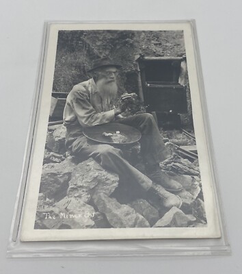 The Old Miner Vintage Postcard 1940s Original Print Oroville, California