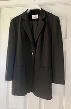Mondi Black Single Button Crepe Fully Lined Blazer Jacket  Tuxedo 10 38