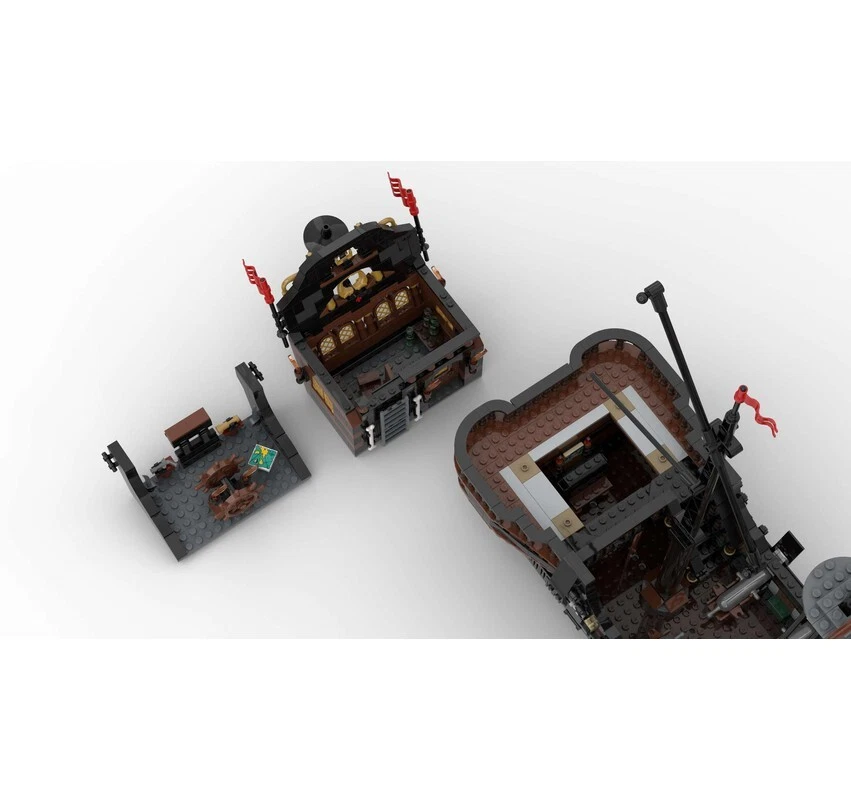 Custom MOC-36789 Medieval Pirate Ship 1411 Pieces for Age 10+ Year Old - Image 3 of 4