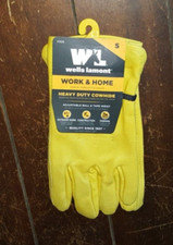 Wells Lamont Heavy Duty SMALL Cowhide Adjustable Ball Tape Wrist Gloves 1132S