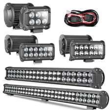 4 7 20 28 Inch Led Work Light Bar Pods Offroad Driving Spot Flood Fog Lights