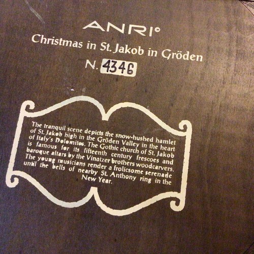 Vtg ANRI Christmas In St. Jacobin Groden Wooden Wall Plaque 11” - Picture 3 of 4