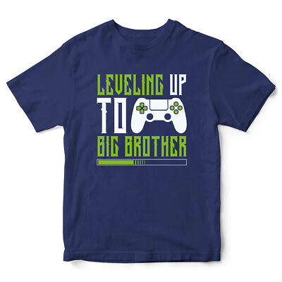 Big Brother Ankündigung Jungen T-Shirt Leveling Up Computerspiele Tee Oberteil Kinder