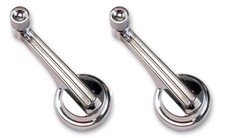 New 1965-1967 Mustang Chrome Handles Inside Interior Quarter Window Cranks Pair New 1965-1967 Mustang Chrome Handles Inside Interior Quarter Window Cranks Pair