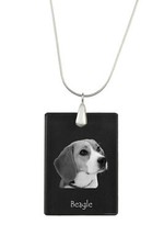 Beagle - Crystal Pendant With Dog, Silver Necklace With Photo, Personalized A