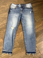 KUT FROM THE KLOTH Kurvy Diana Crop Skinny Distressed Jeans Sz 4 EUC