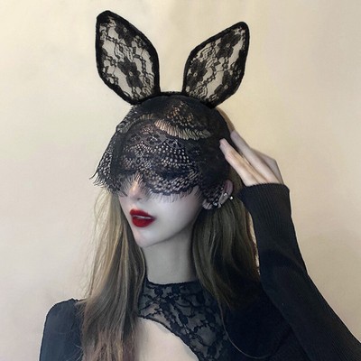  2 Pcs Adult Halloween Costumes Woman Cat Rabbit Ears Headband Miss Child