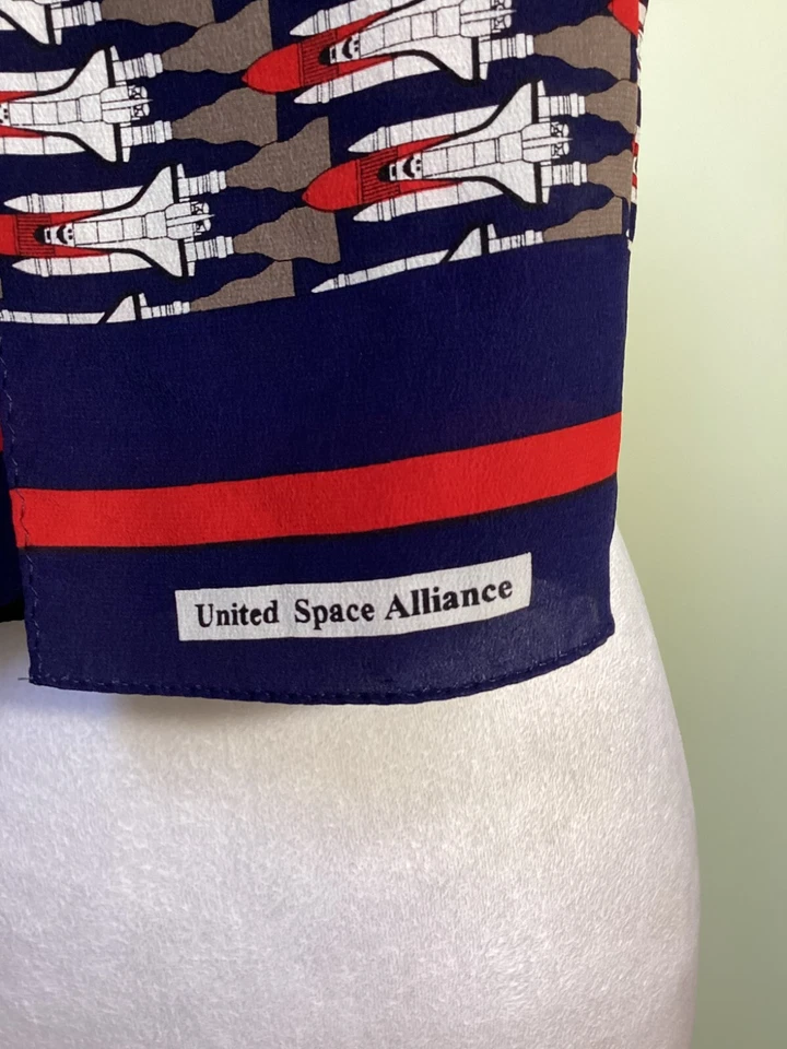 Bufanda rectangular vintage Salties United Space Alliance impresión transbordador espacial 45X10 Foto 3 de 4