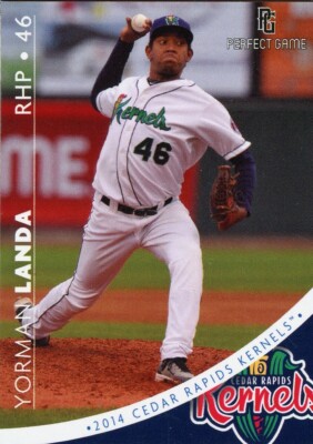 2014 Team Issue Cedar Rapids Kernels YORMAN LANDA RC TWINS VENEZUELA