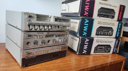 Aiwa Micro Hifi Stack System Vintage Tape Deck Tuner Amplifier *SEE VIDEO* - Picture 3 of 21