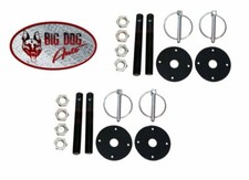 Universal Black Flip-over Style 4 Hood Pin Set Universal Black Flip-over Style 4 Hood Pin Set