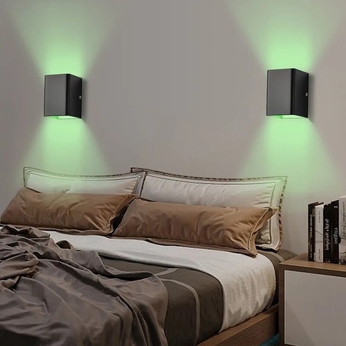 4PCS LED Wall Lights Remote RGB Wall Sconce Lighting Up Down Indoor Wall Lamps - Picture 7 of 12