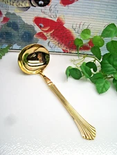 HOME CONCEPTS  Gold Electroplate  GOLDEN CANNES Gravy or Sauce Serving Ladle
