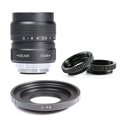 25mm F1.4 CCTV TV Movie lens + C Mount to Fuji Fujifilm X-E2 X-E1 X-Pro1/M1 C-FX