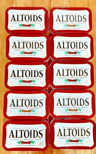 Lot 5 Empty ALTOIDS Tins Red Fishing Sewing Geocaching Beading Craft - Picture 2 of 4