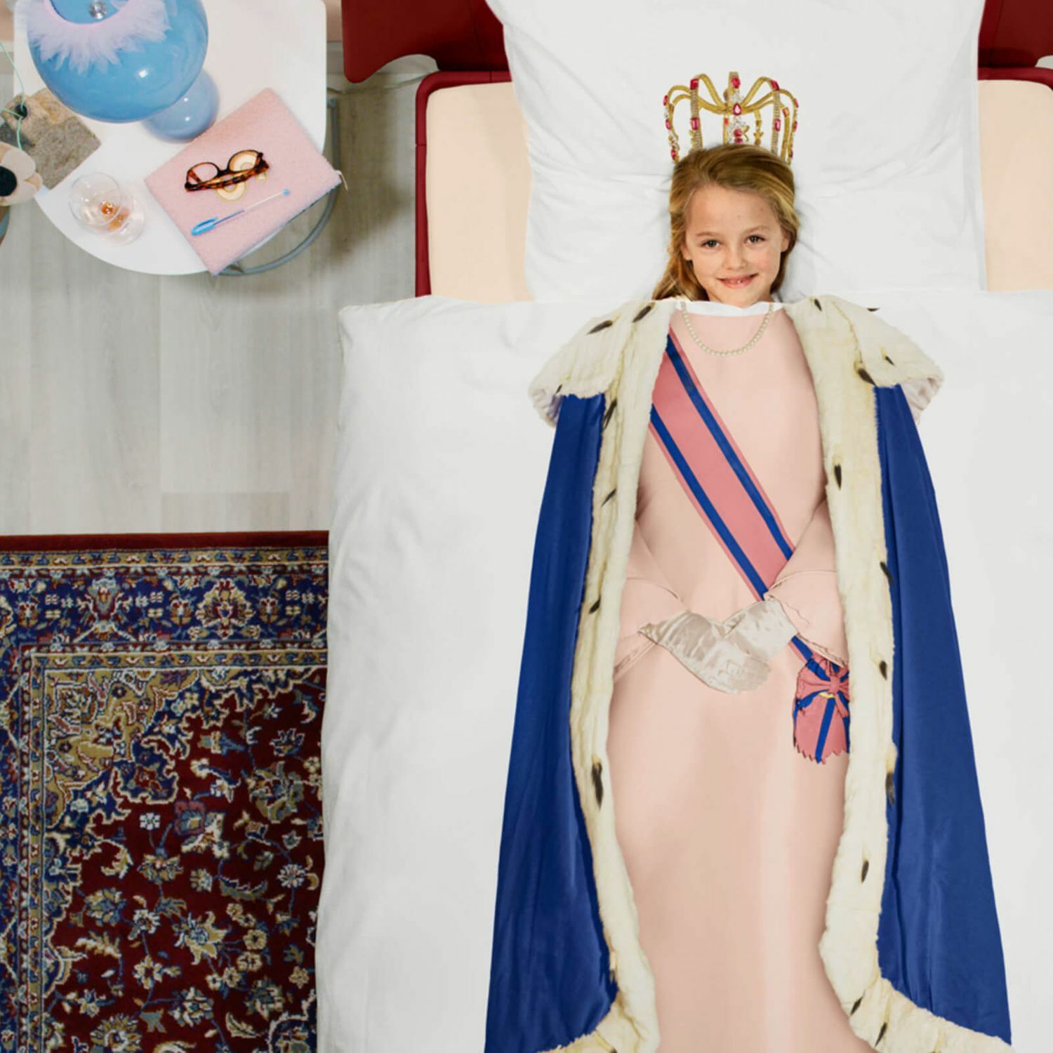 Snurk Bettwäsche Queen Königin Prinzessin Krone Umhang Perkal