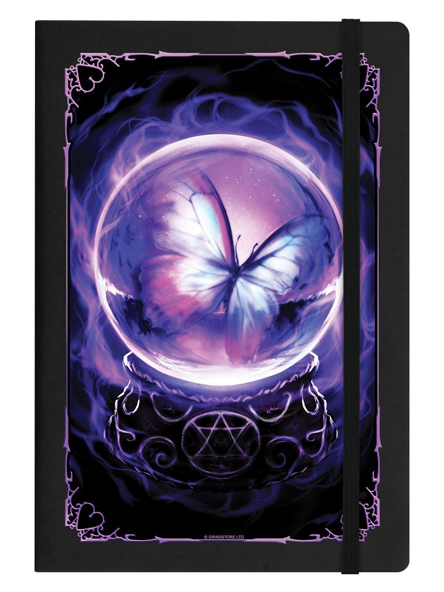 Notebook Spiritual Butterfly A5 Hard Cover Black 14x21cm