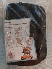 Car Back Seat Organizer PU Leather with Foldable Table Tray Car Organizer wit...