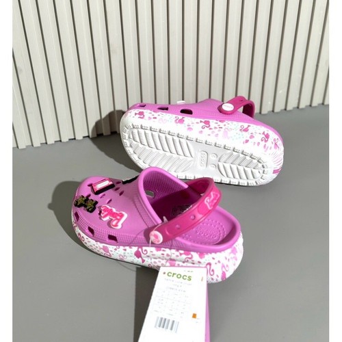 ¡¡¡Últimos pares!!! Zueco de plataforma Crocs Barbie Cutie Crush rosa niñas J1 J4 (Reino Unido 1 Reino Unido 4) - Imagen 3 de 19