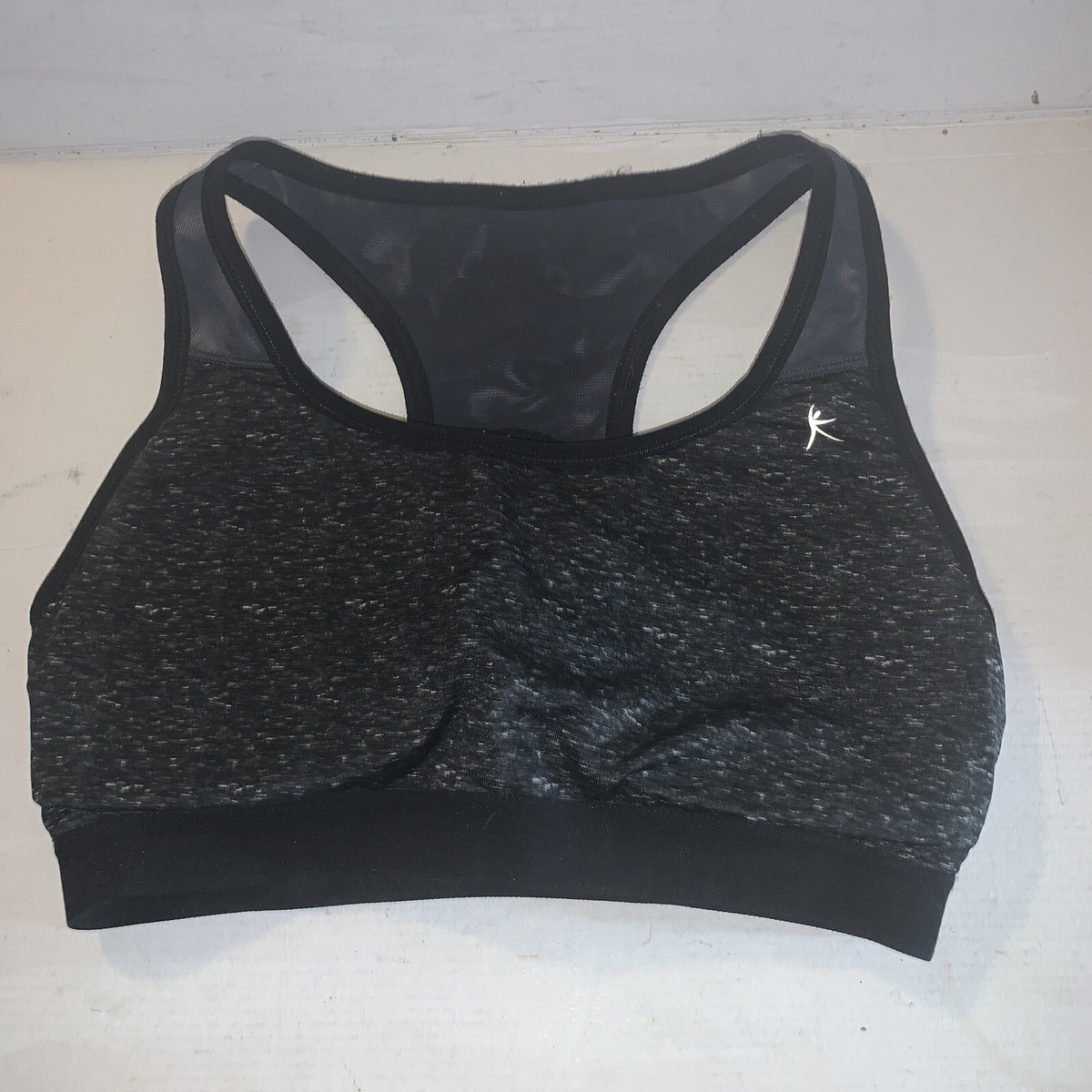 Danskin Now Small Black Athletic Fitted Bulit-In-Sports-Bra Tank Top  Racerback
