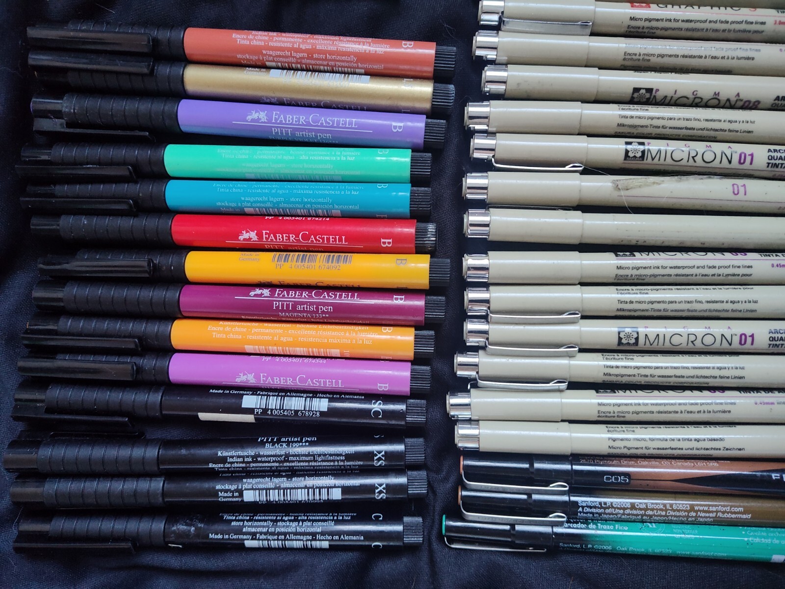 Lot Of Used Pencils And Acid Free Pens FaberCastell Prismacolor