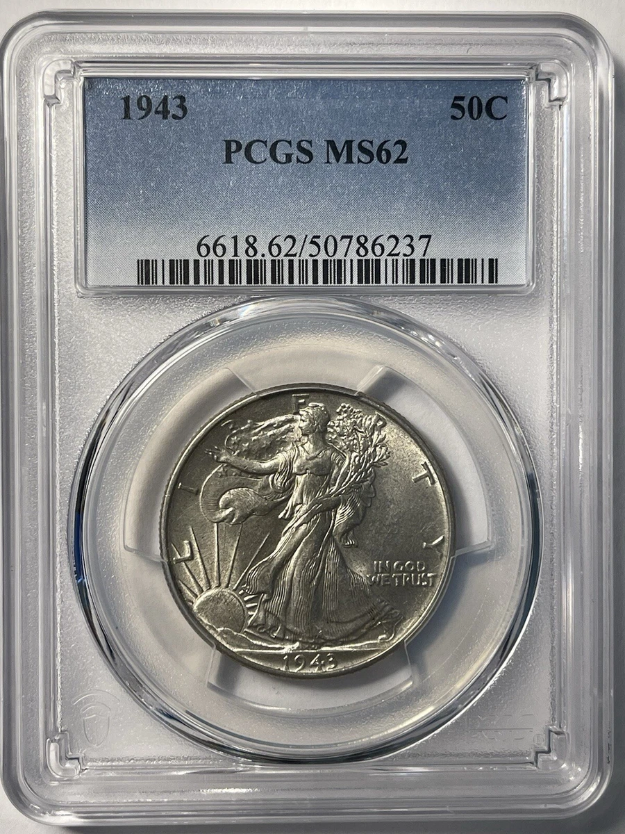 MS 62 Graded 1943 Year Liberty Walking Half Dollars (1916-1947