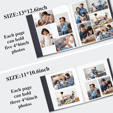 Large Photo Album Self Adhesive for 4X6 5X7 8X10 Pictures Scrapbook Album DIY Sc