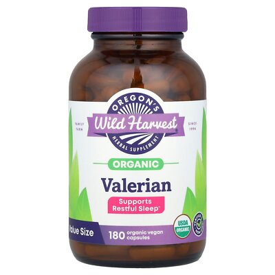 Organic Valerian, 900 mg, 180 Vegan Capsules (450 mg per Capsule)