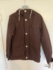 Ladies Elvine Brown Anorak Hooded Jacket Size Small Vgc